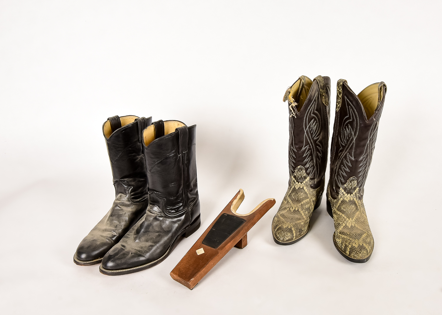 Two Pairs of Black Boots