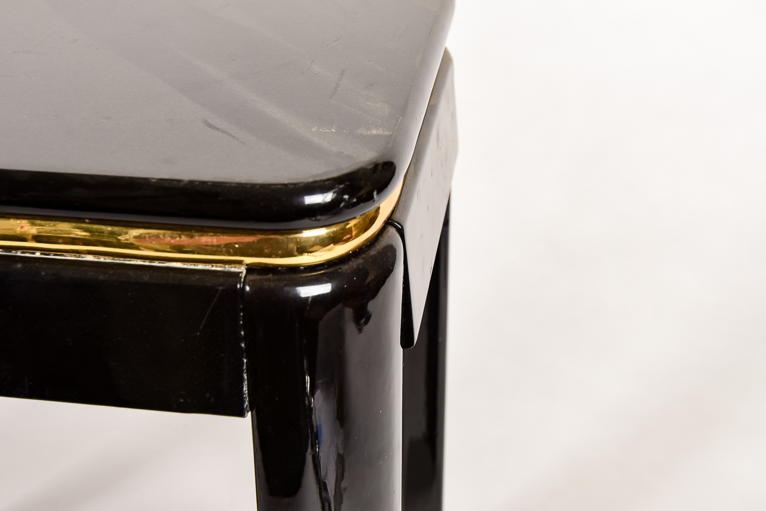 Three Black Lacquer Nesting Tables