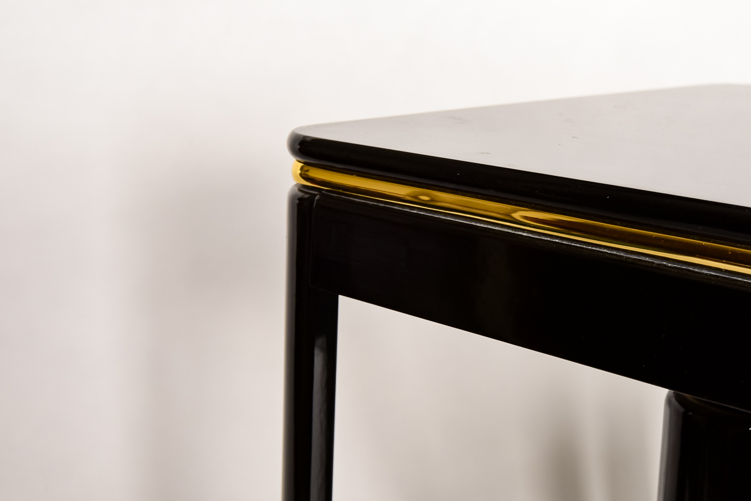 Three Black Lacquer Nesting Tables