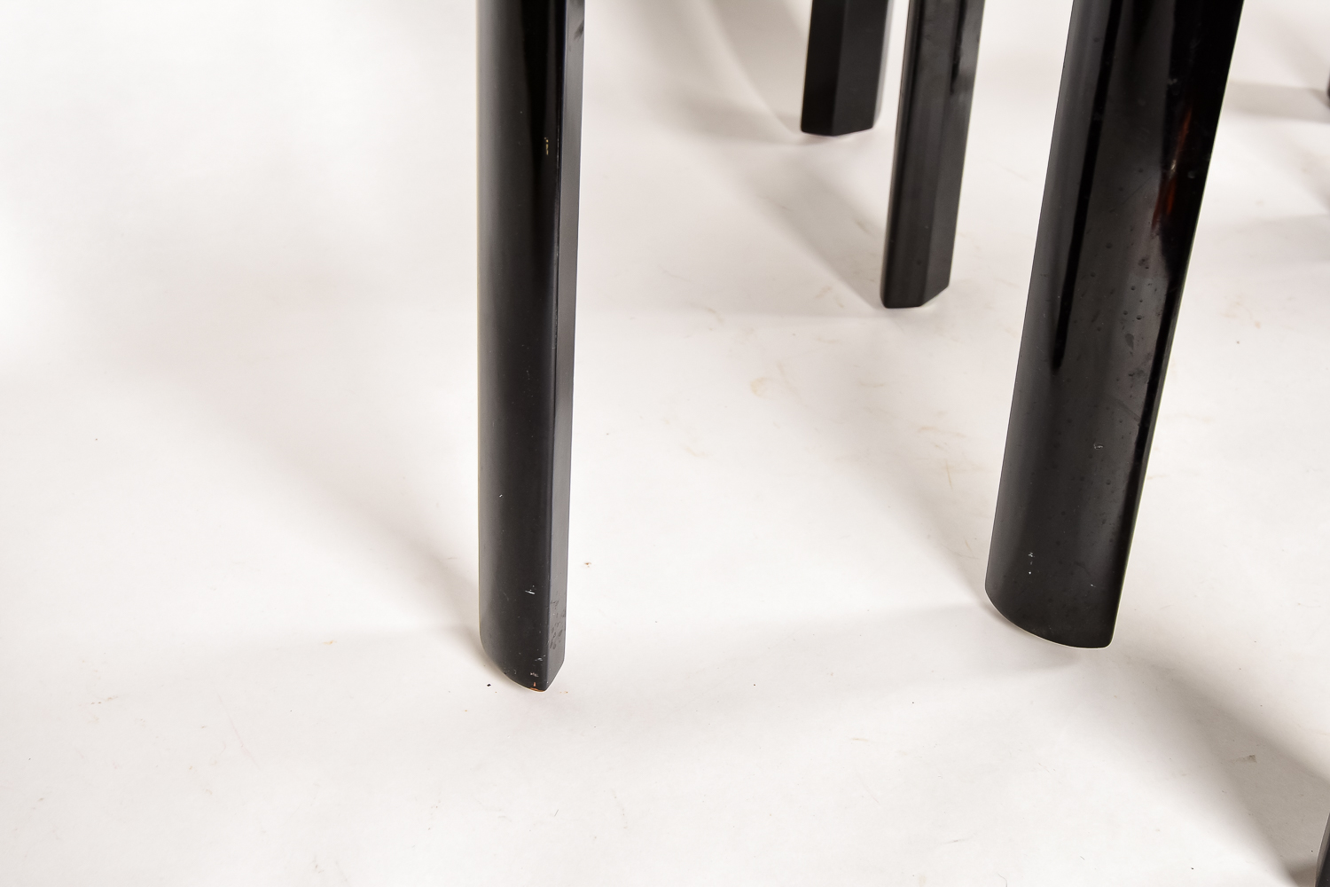 Three Black Lacquer Nesting Tables