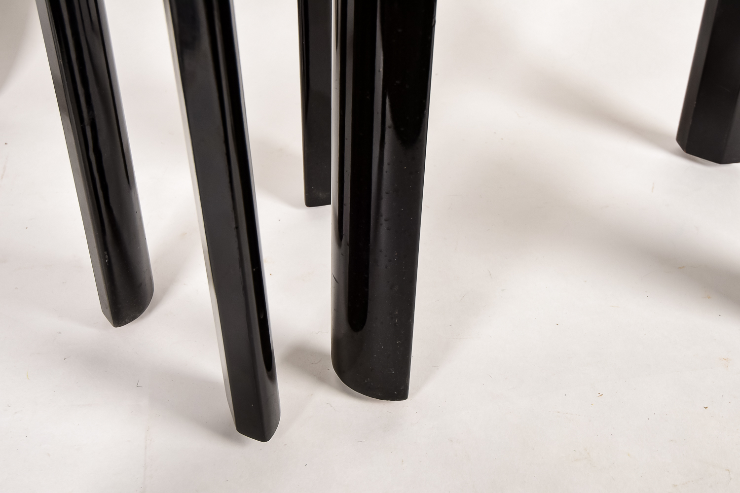 Three Black Lacquer Nesting Tables