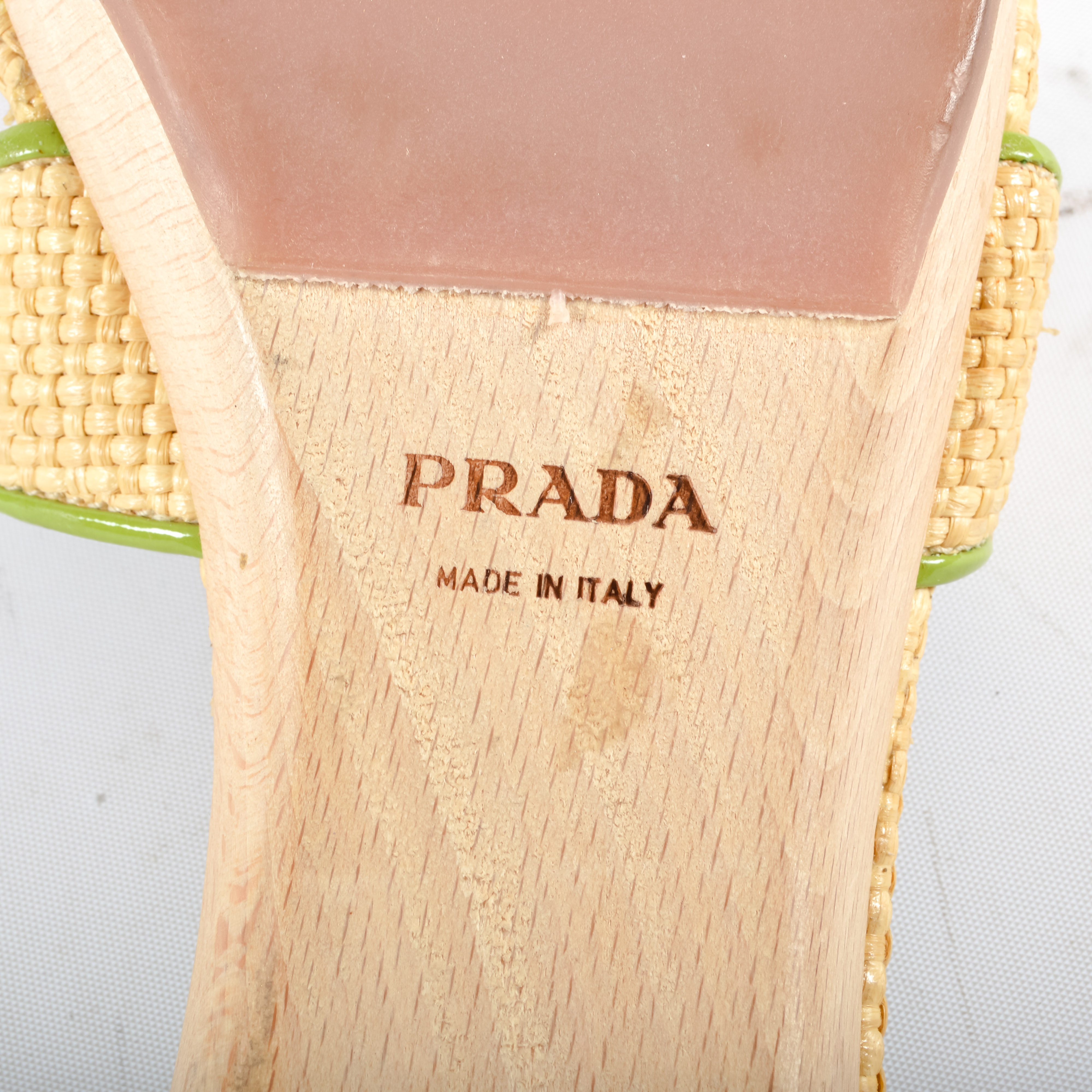 Prada Sandals with a Wooden Sole