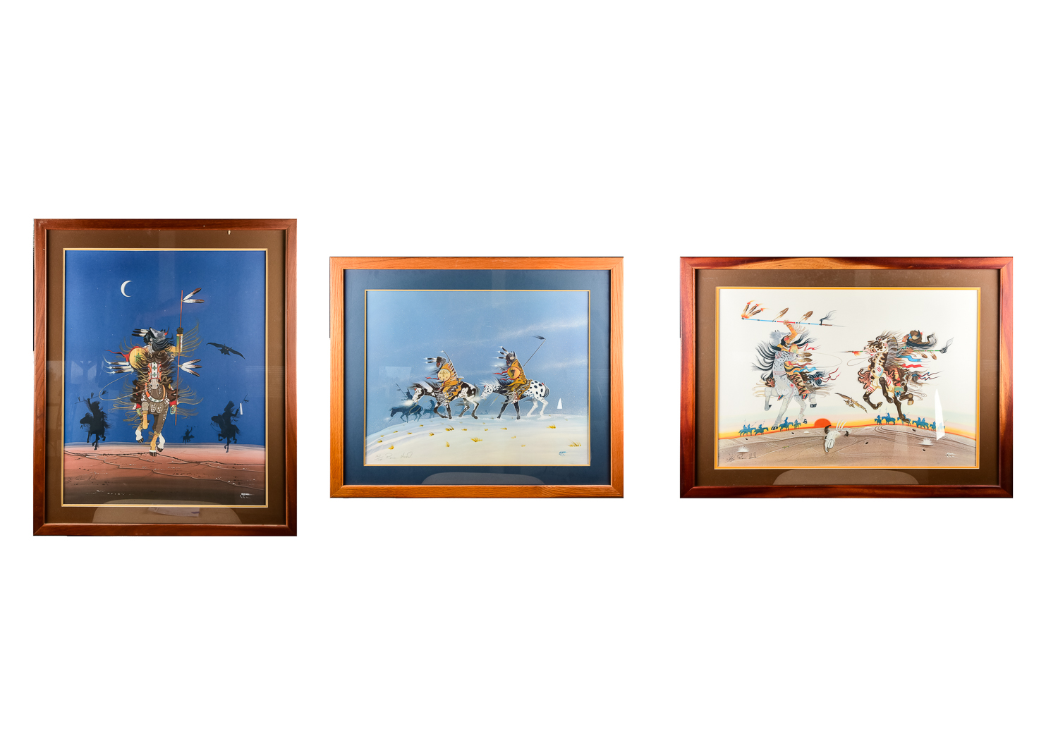 Trio of Signed Rance Hood Lithographs
