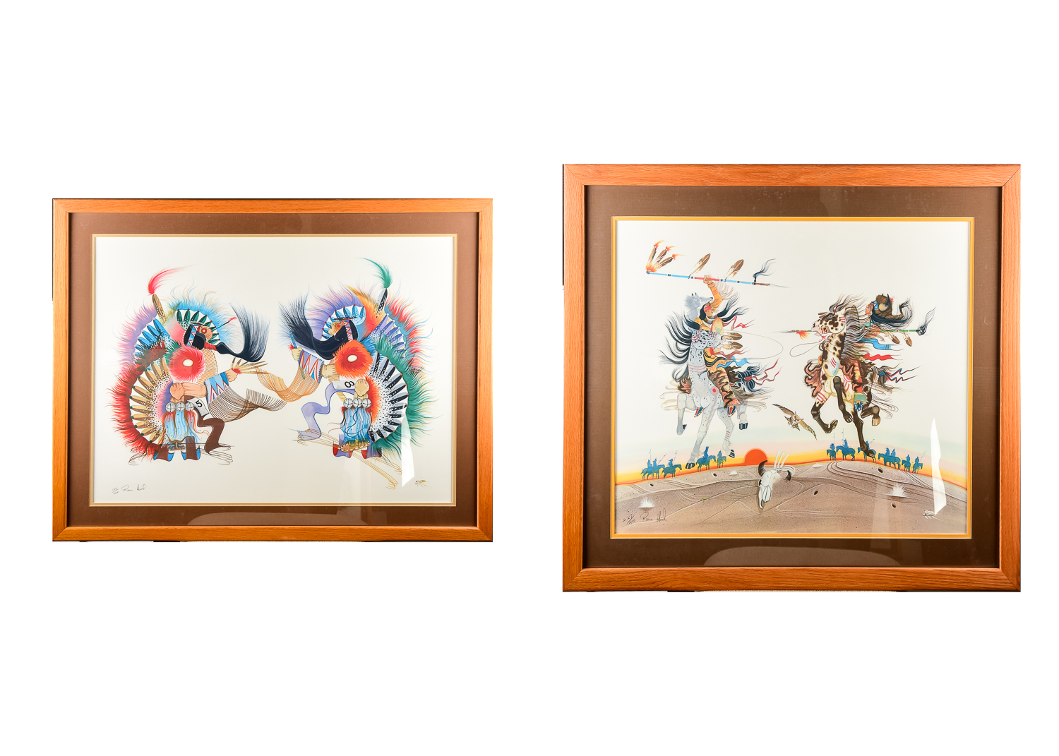 Two Signed Lithographs by Indian Artist Rance Hood
