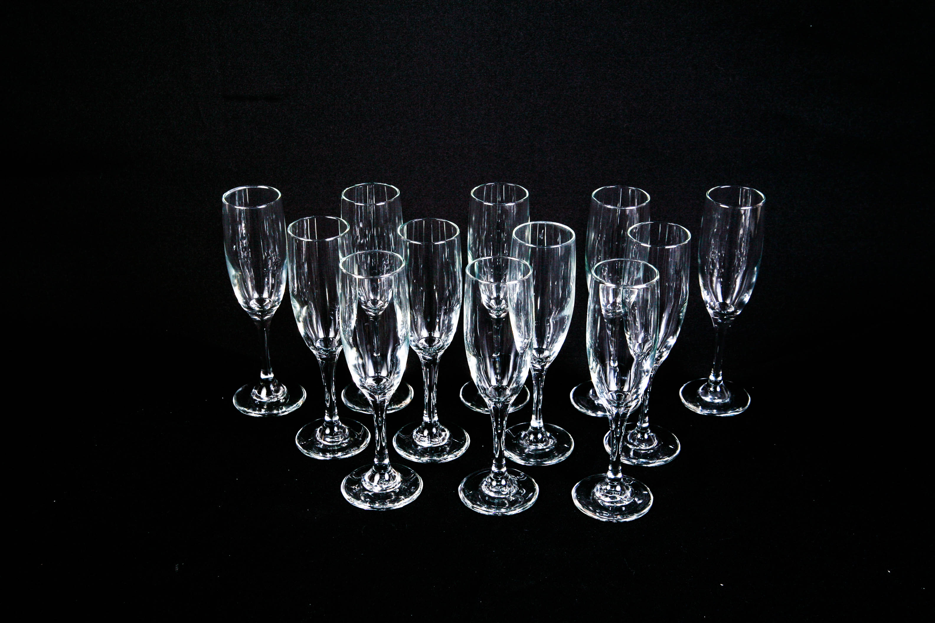 Set of Twelve Champagne Flutes