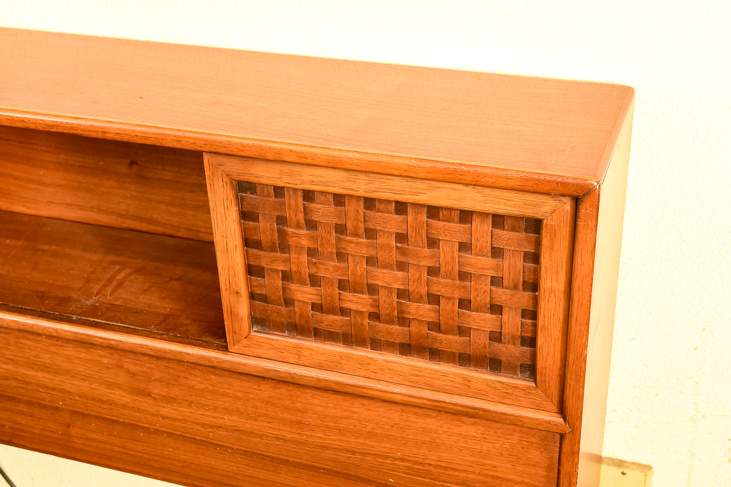 Vintage Wood Storage Headboard