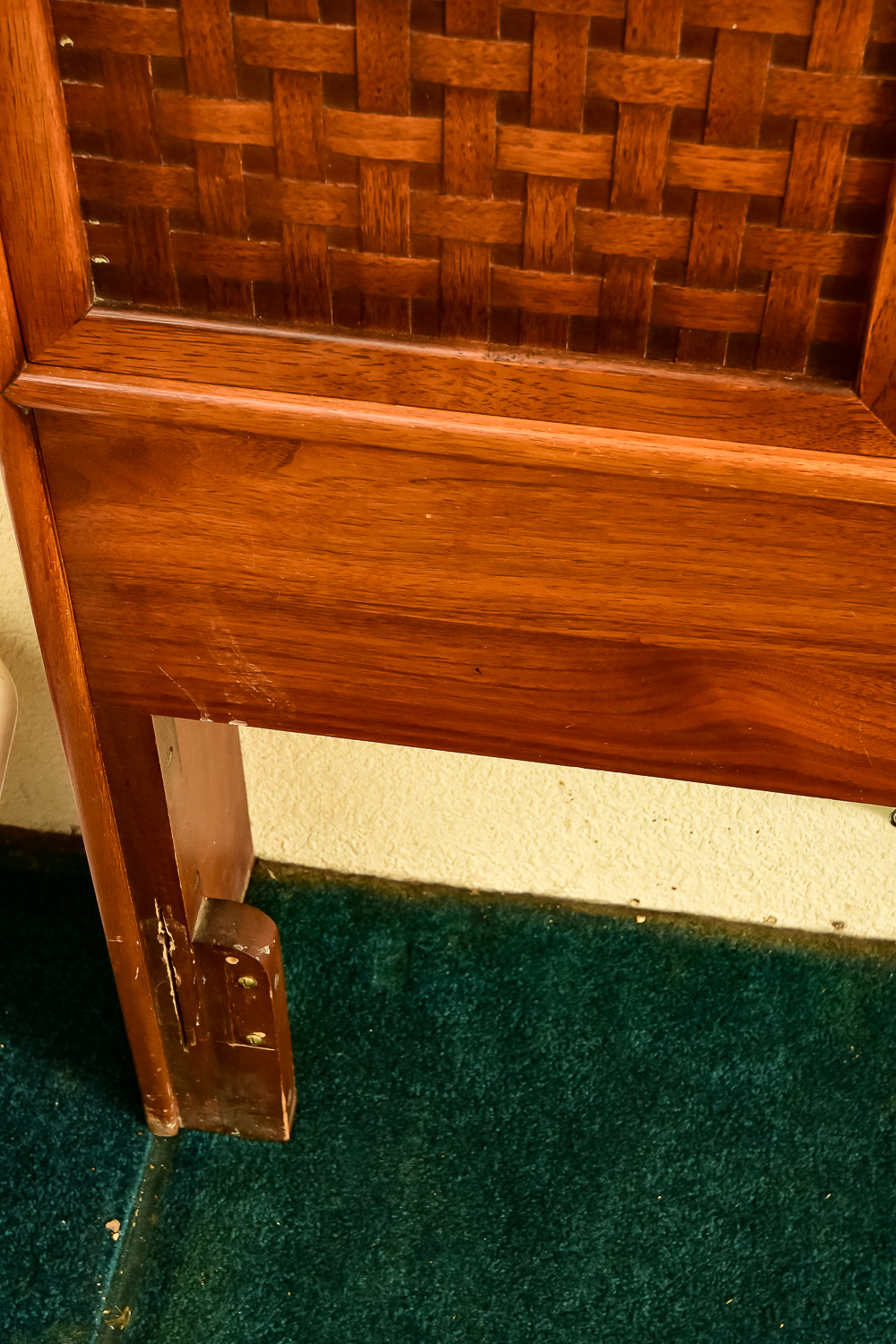 Vintage Wood Storage Headboard