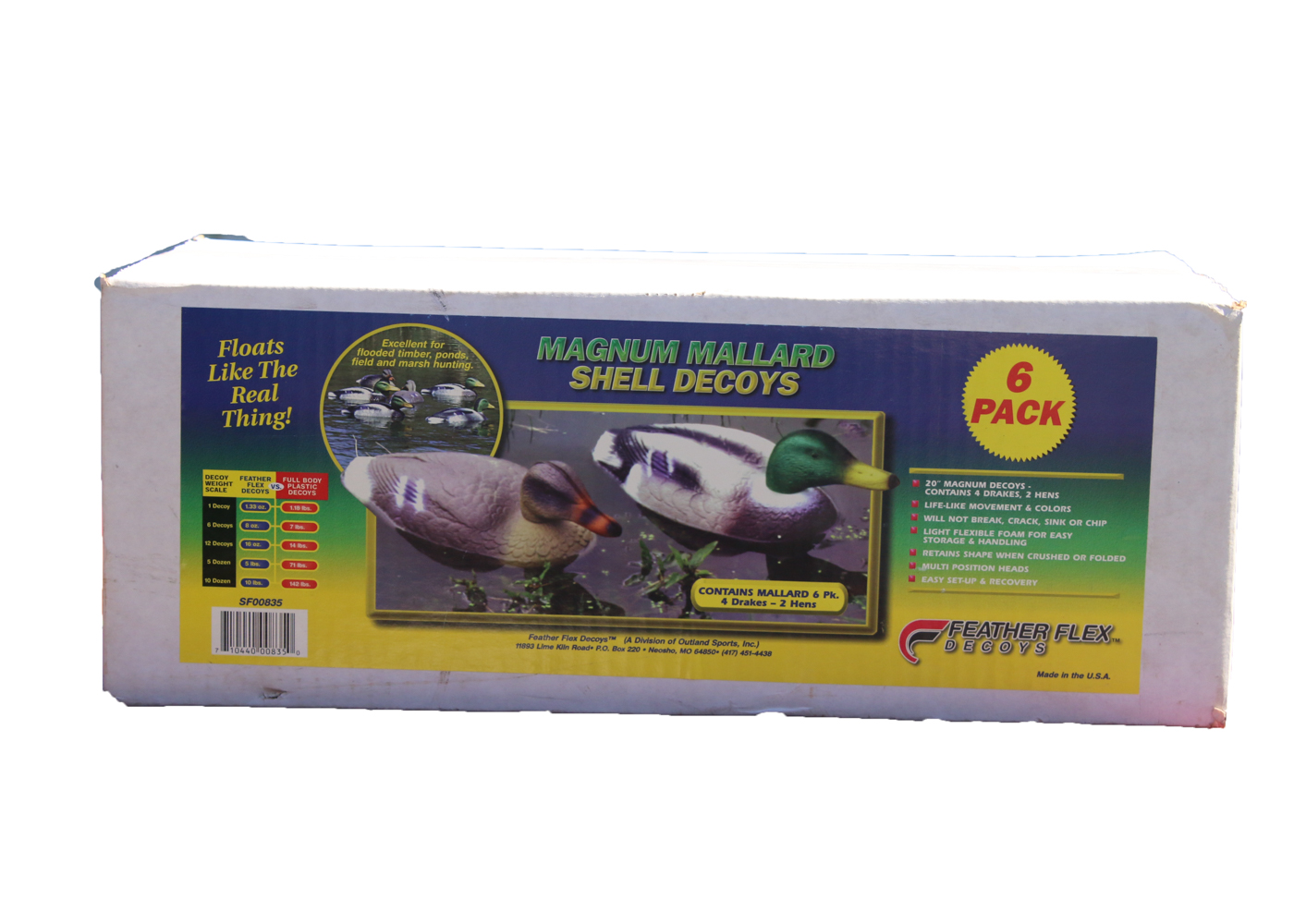 Magnum Mallard Duck Decoy New in Box 6 pack