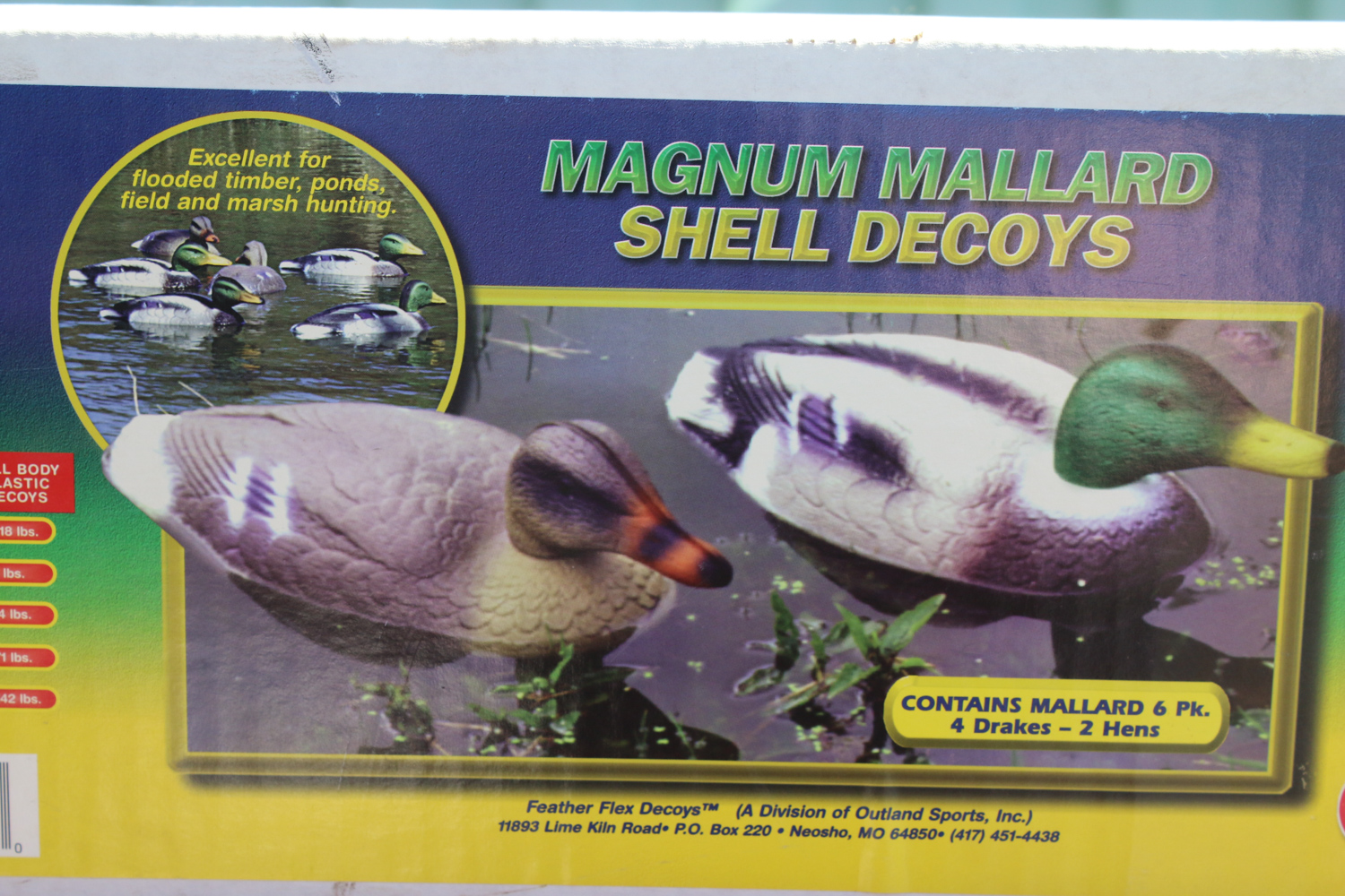 Magnum Mallard Duck Decoy New in Box 6 pack
