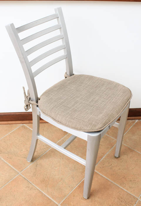 Pair of Silver Tone Metal Chairs