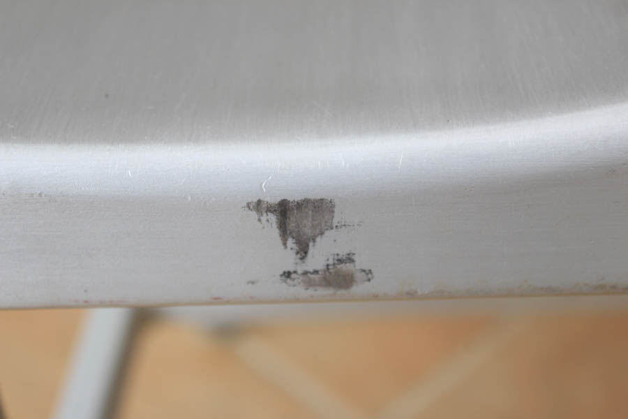 Pair of Silver Tone Metal Chairs