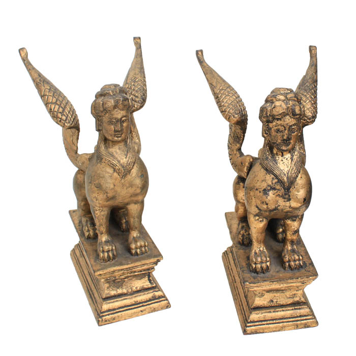 Pair of Sphinx Statuettes