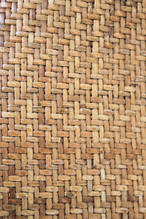 Pair of Wood and Rattan Dining Chairs