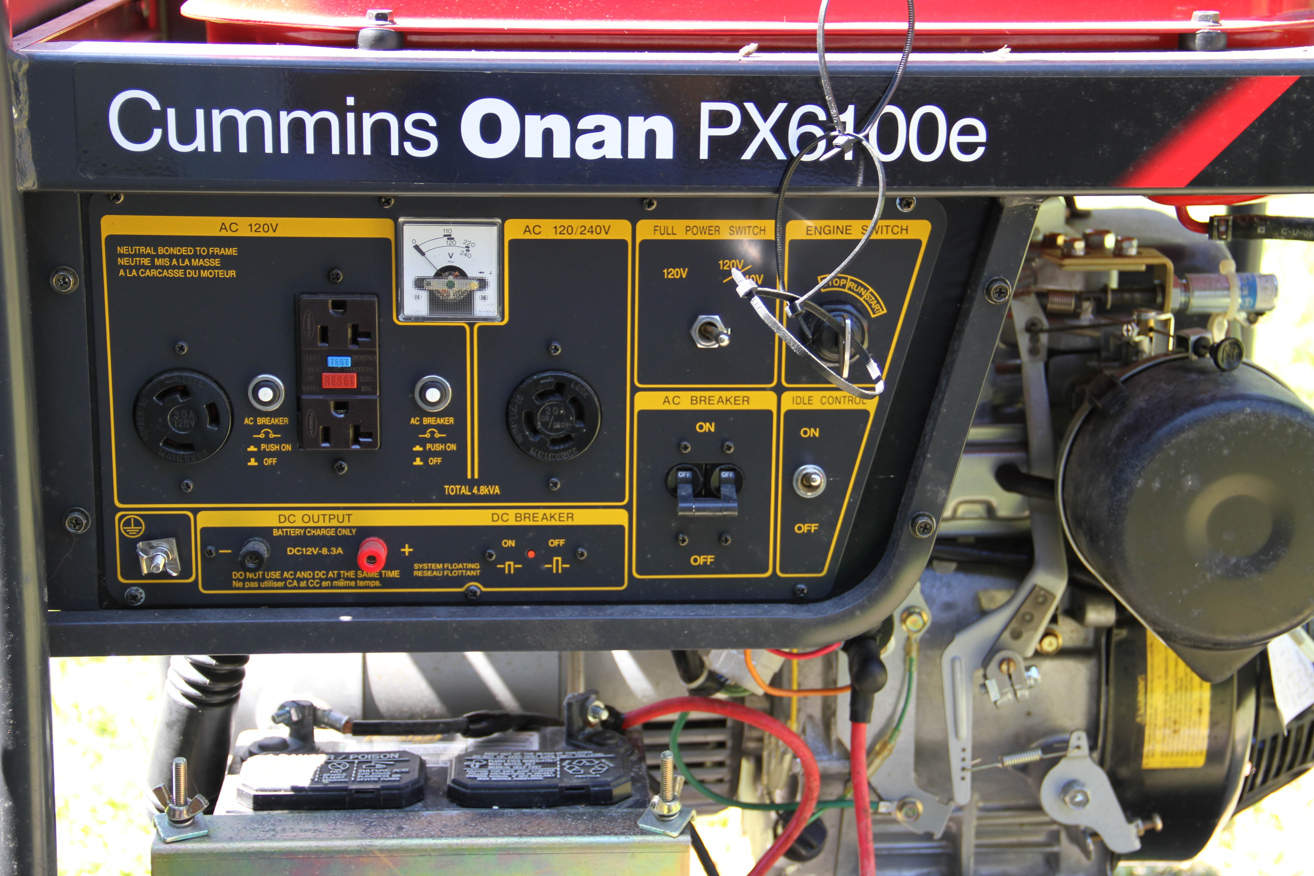 Cummins Onan PX6100e Portable Diesel Powered Generator