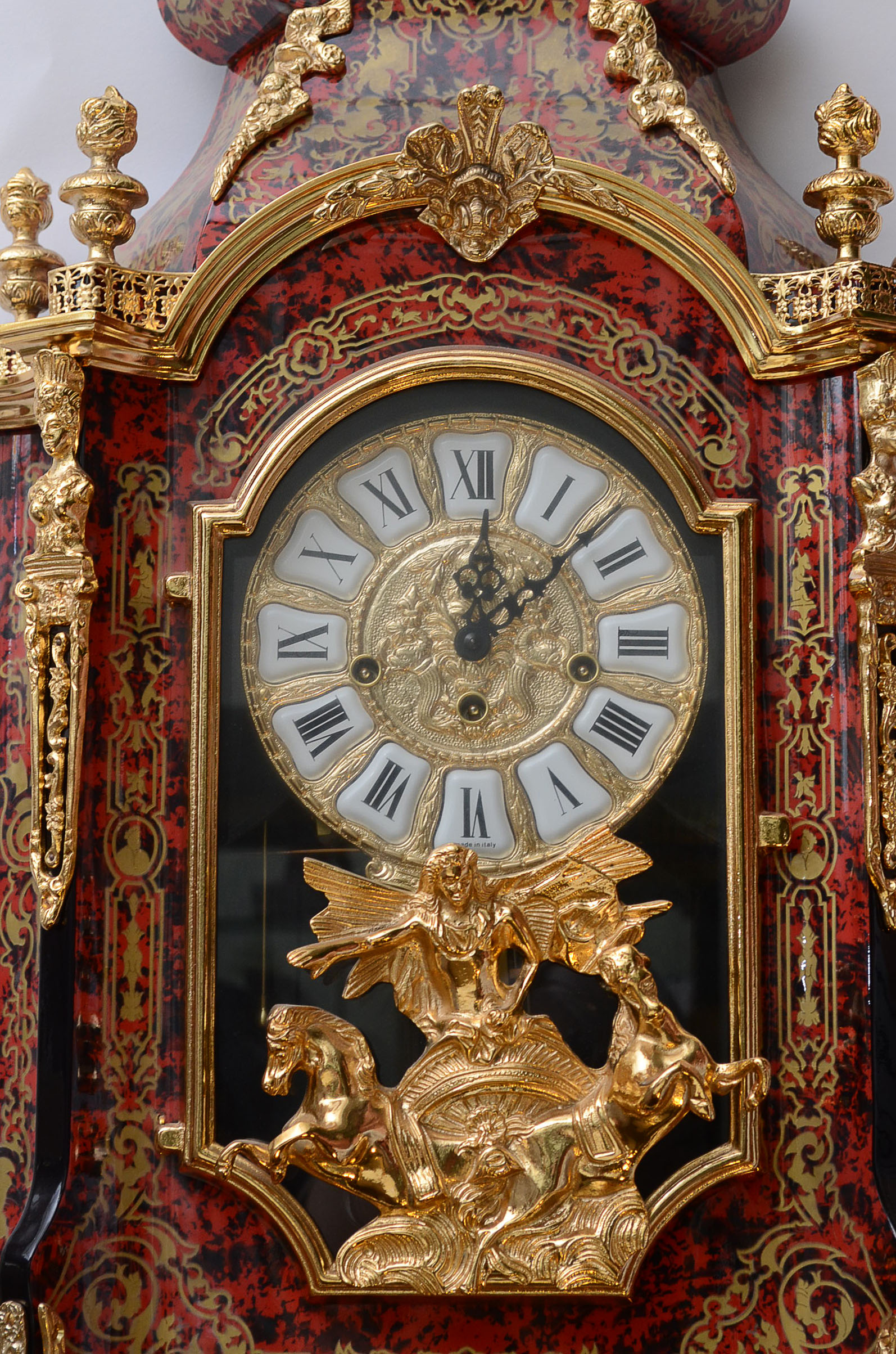 Italian Le Ore 24kt Gold Plate Clock and Table
