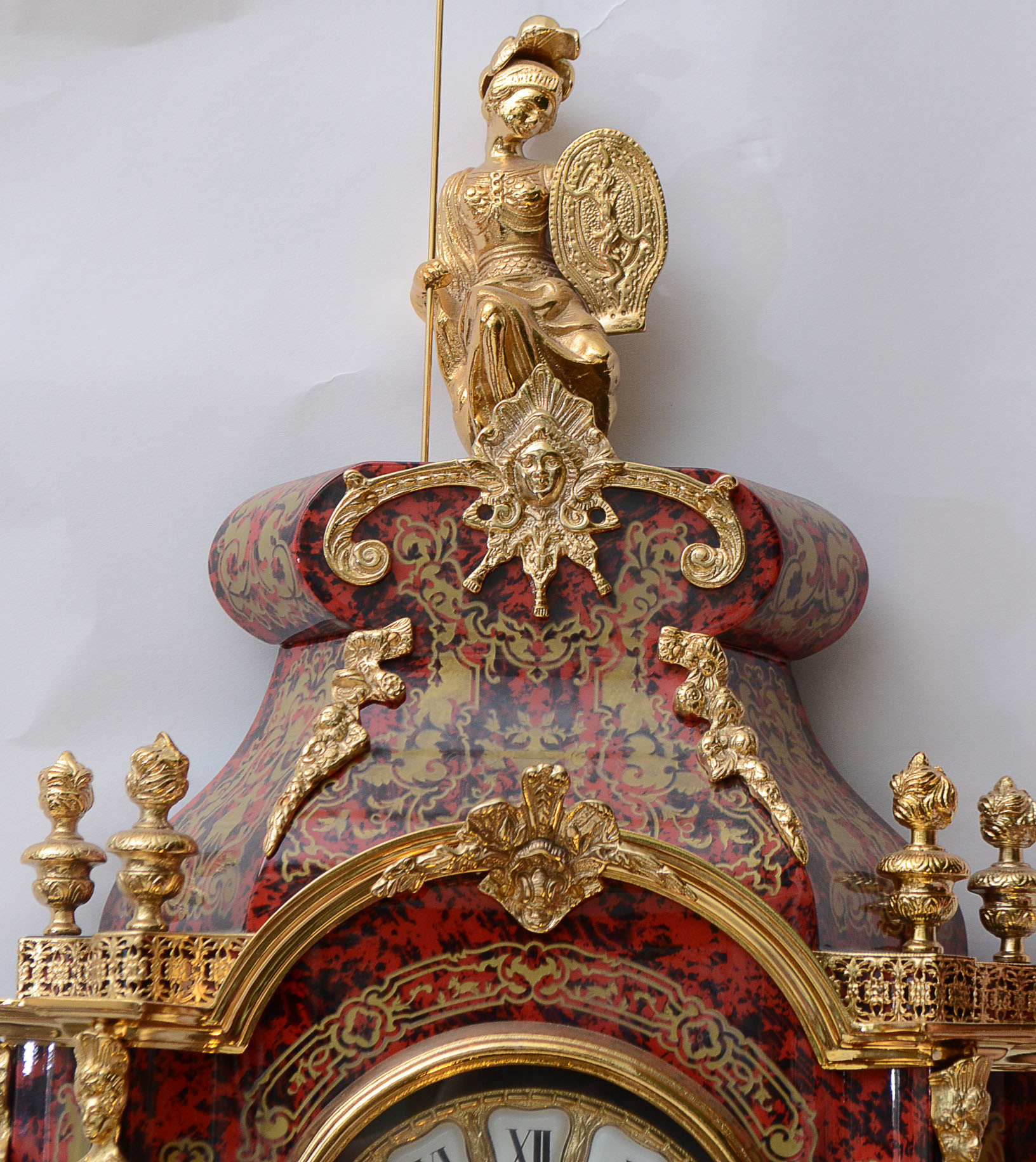 Italian Le Ore 24kt Gold Plate Clock and Table