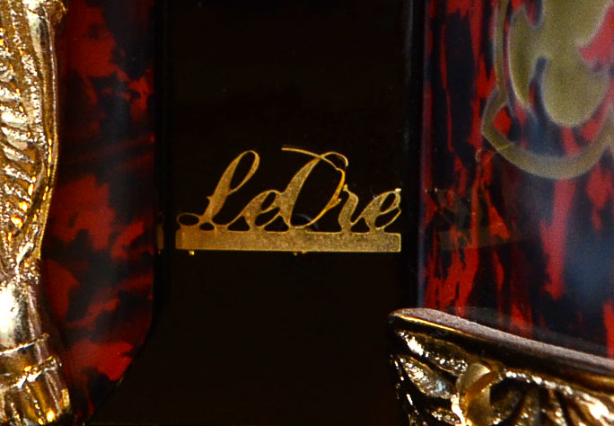 Italian Le Ore 24kt Gold Plate Clock and Table