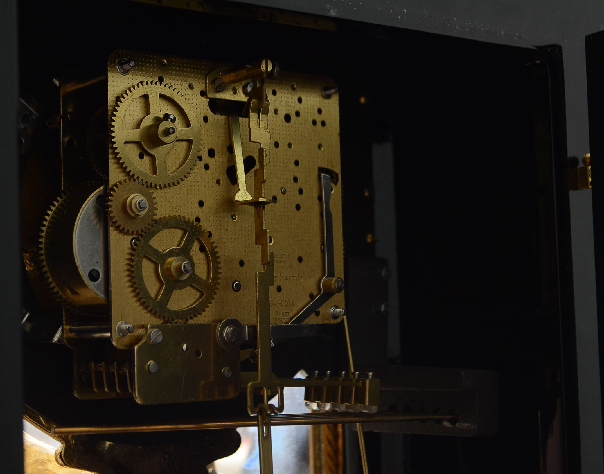 Italian Le Ore 24kt Gold Plate Clock and Table