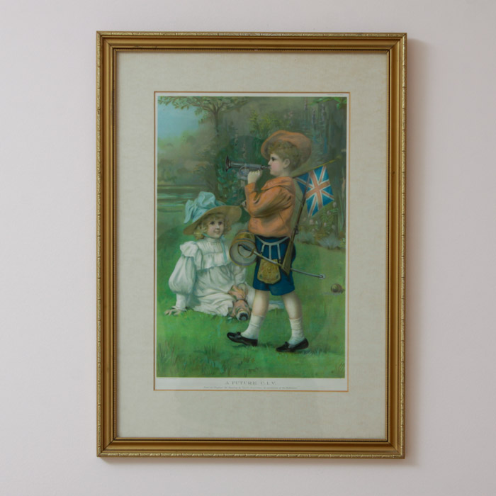 Antique Chromolithograph Print "A Future C.I.V."