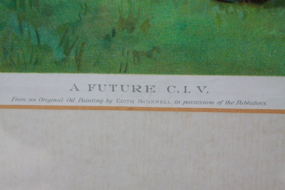 Antique Chromolithograph Print "A Future C.I.V."