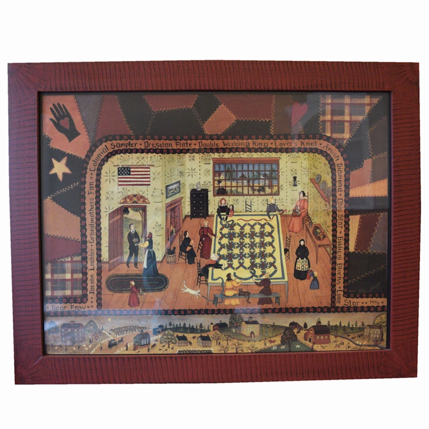 Maria Pfropper 'A Stitch In Time' Limited Edition Lithograph