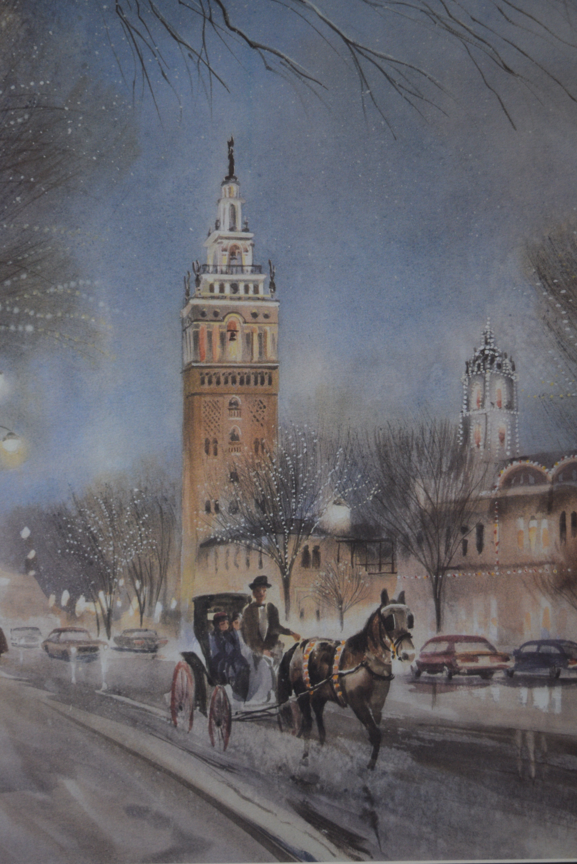 J R Hamil 'Plaza Twilight' Limited Edition Signed Lithograph