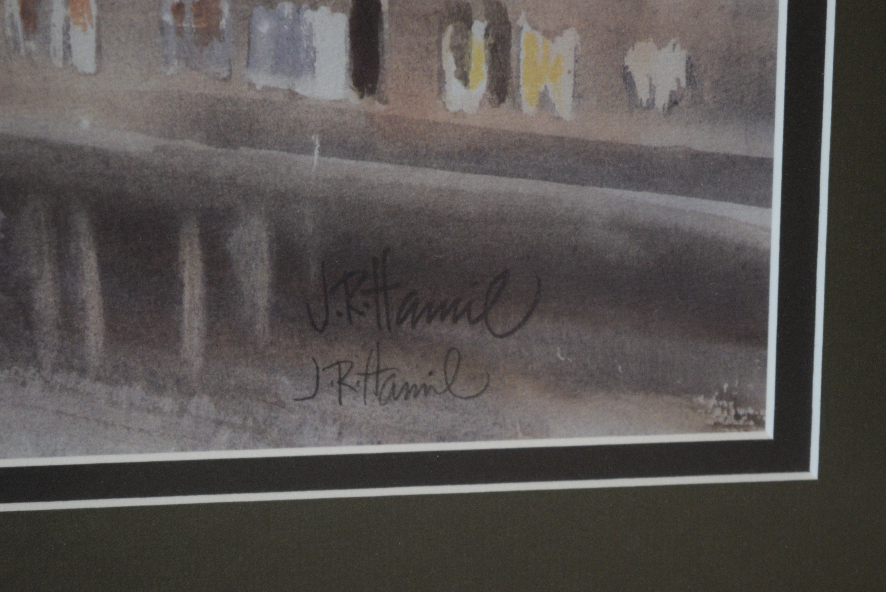 J R Hamil 'Plaza Twilight' Limited Edition Signed Lithograph