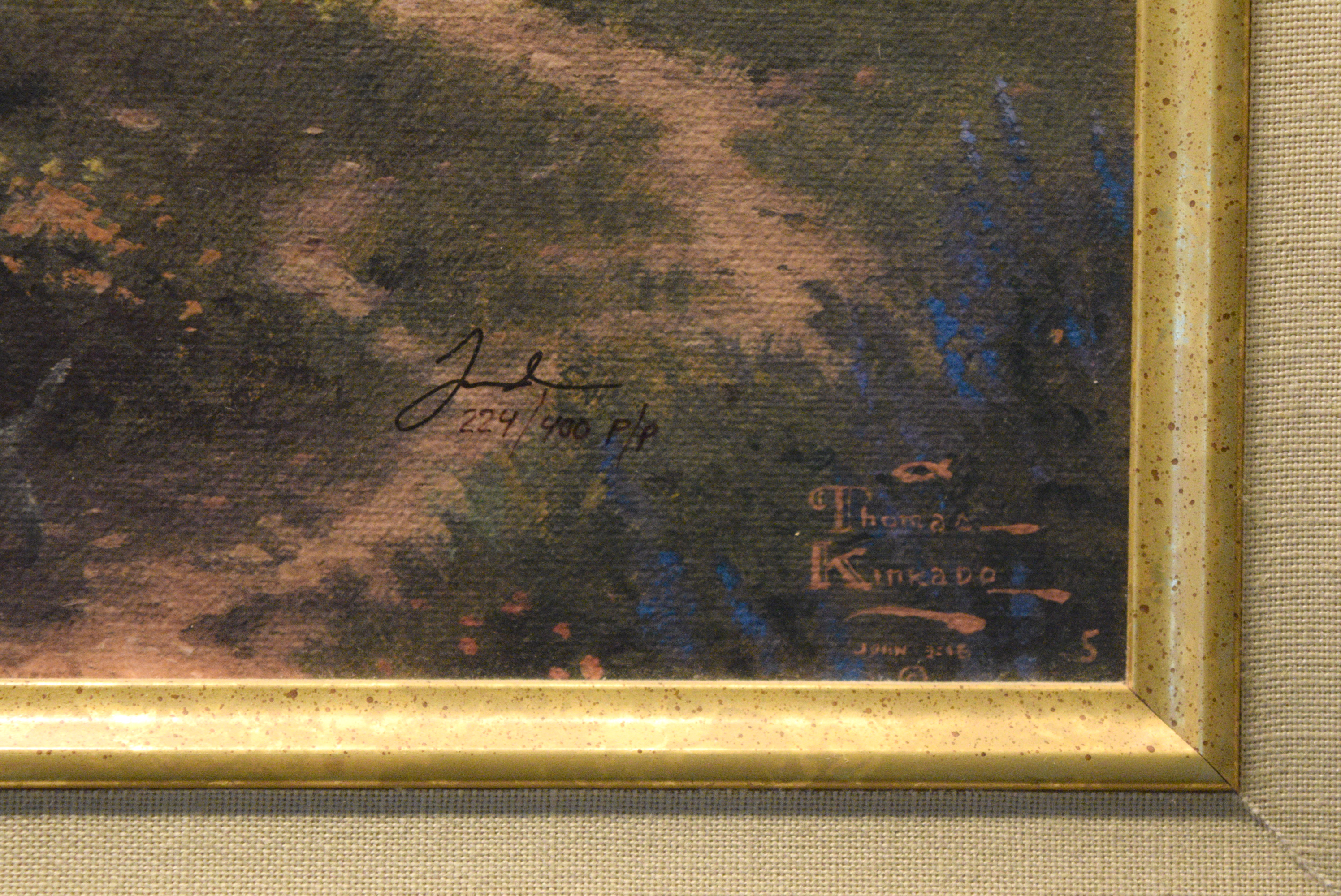 Thomas Kinkade 'Sunset at Riverbend Farm' Signed Limited Edition Lithograph on Canvas