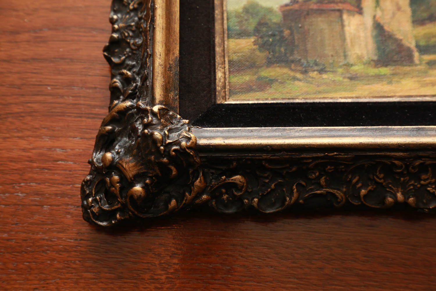 Framed Oil Painting Signed Devello