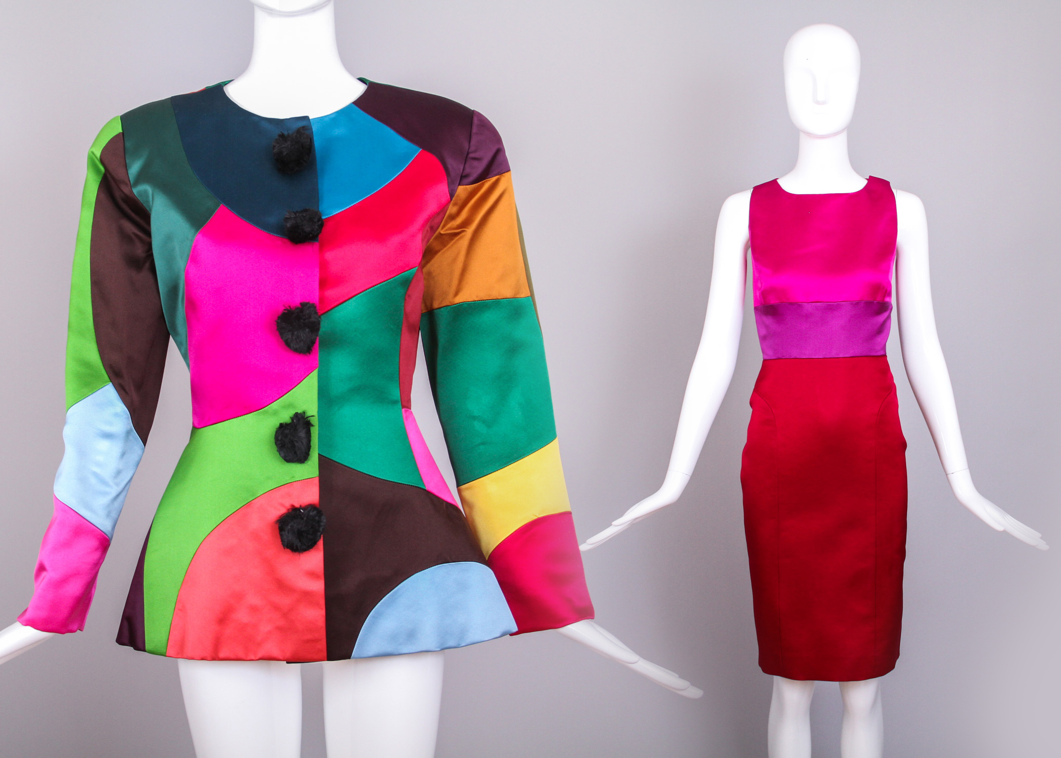 Oscar de la Renta Satin Jacket and Dress