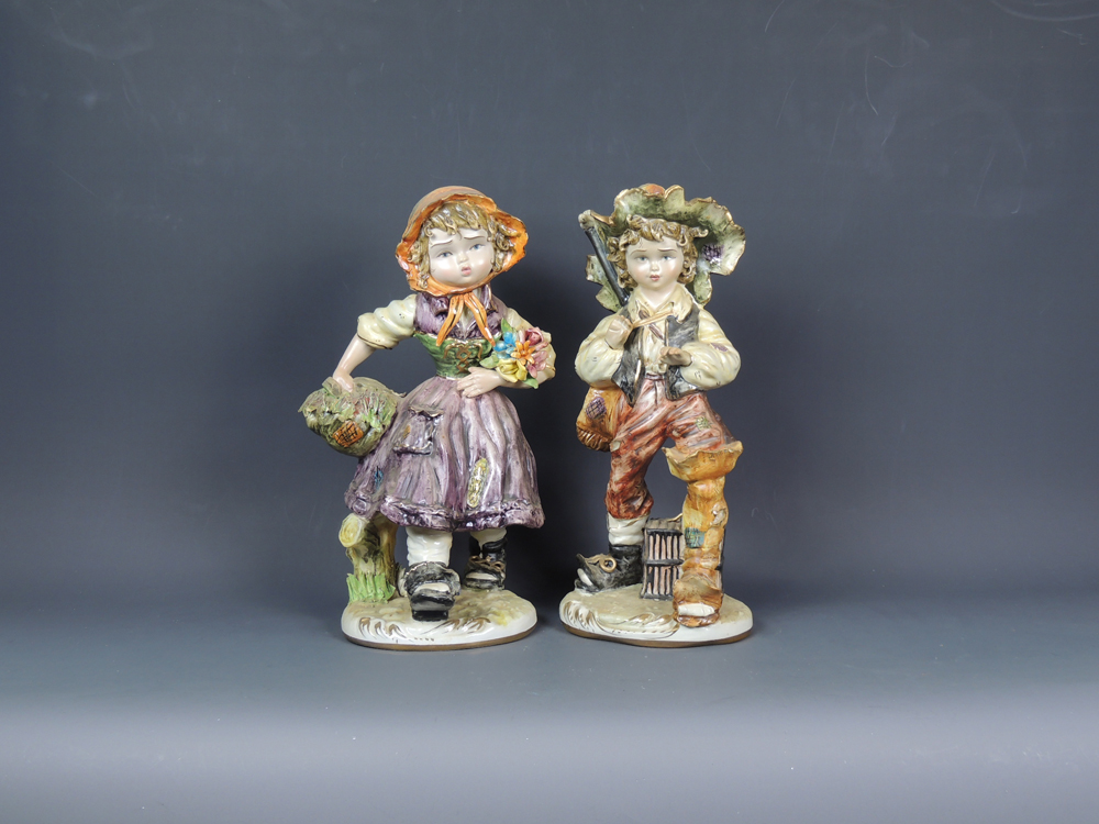Hand-Painted Italian Boy and Girl Vagabond Figurines