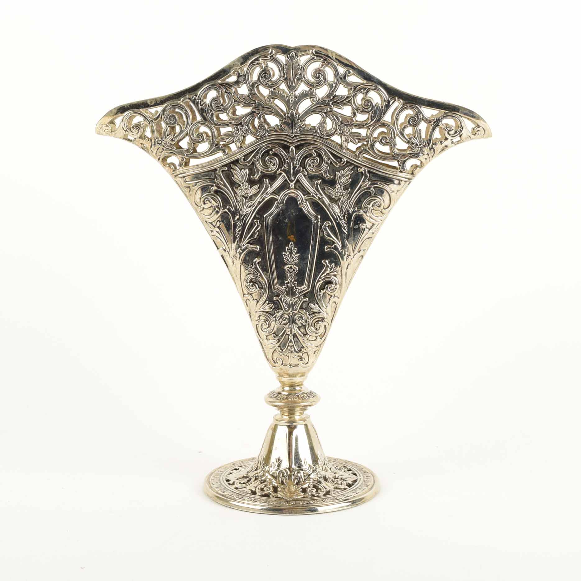 Godinger Silver Art Co. Silverplated Fan Vase