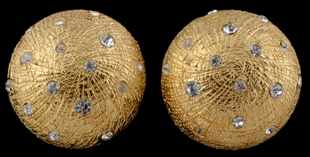 Vintage Christian Dior Designer Clip-On Earrings