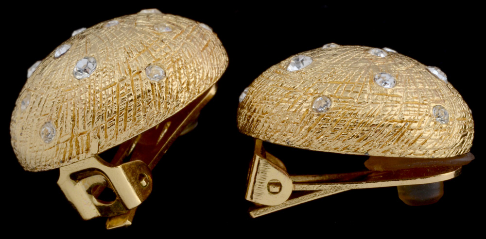 Vintage Christian Dior Designer Clip-On Earrings