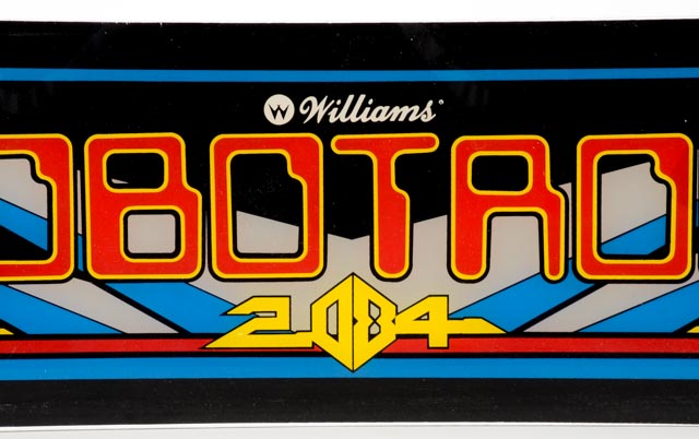 Vintage 1982 Arcade "Robotron 2084" Glass Face Plate and Marrquee