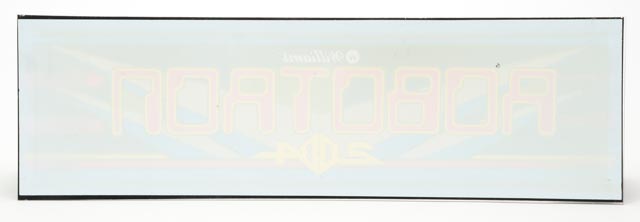 Vintage 1982 Arcade "Robotron 2084" Glass Face Plate and Marrquee