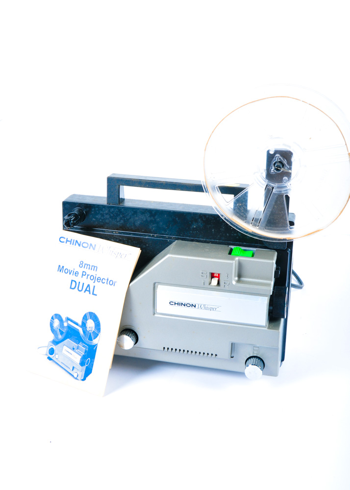 Chinon Whisper Movie Projector and Knox Projector Screen