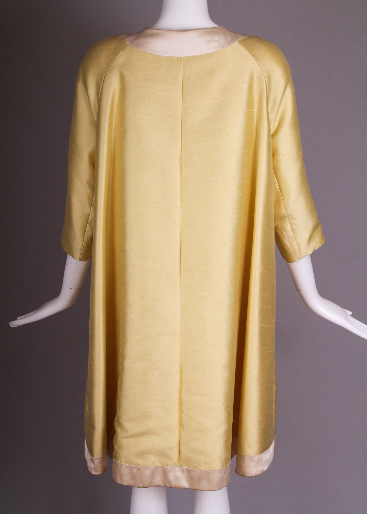 Valentino Dupion and Charmeuse Silk Duster Coat