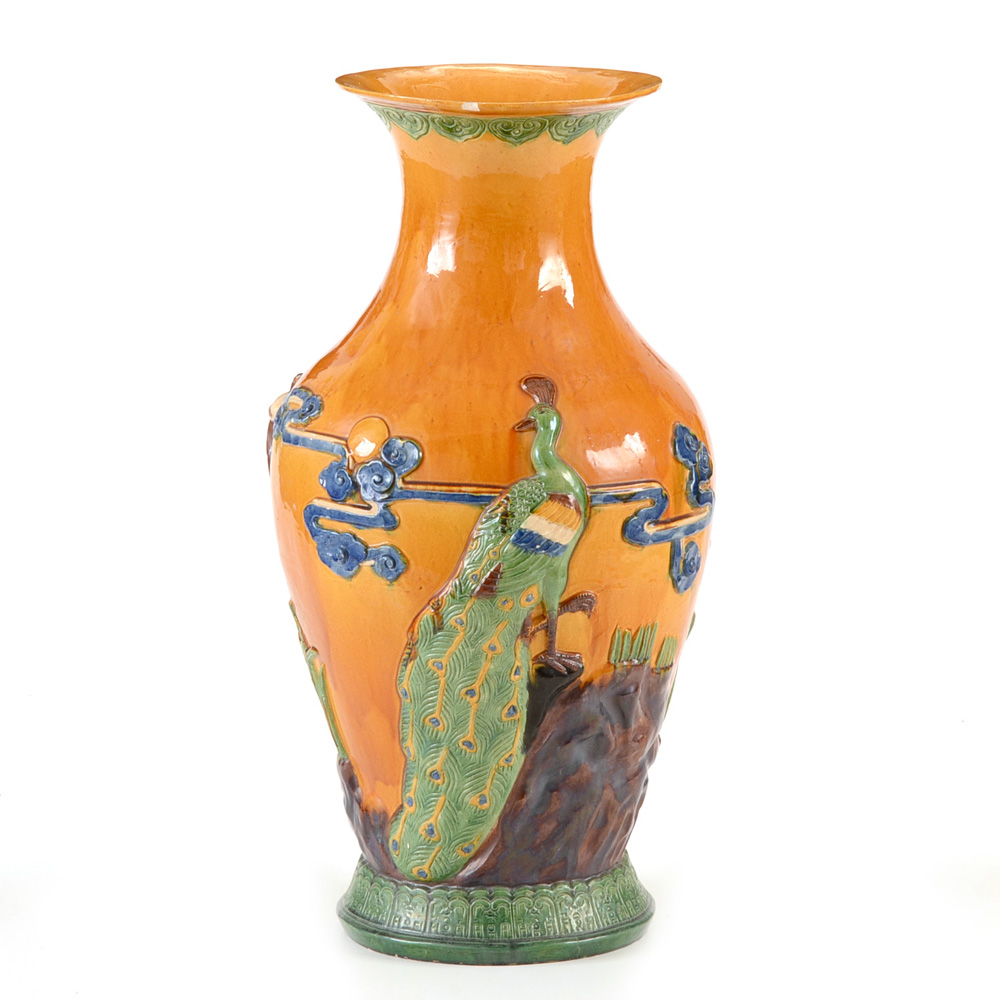 Chinese Tang Style Sancai Floor Vase
