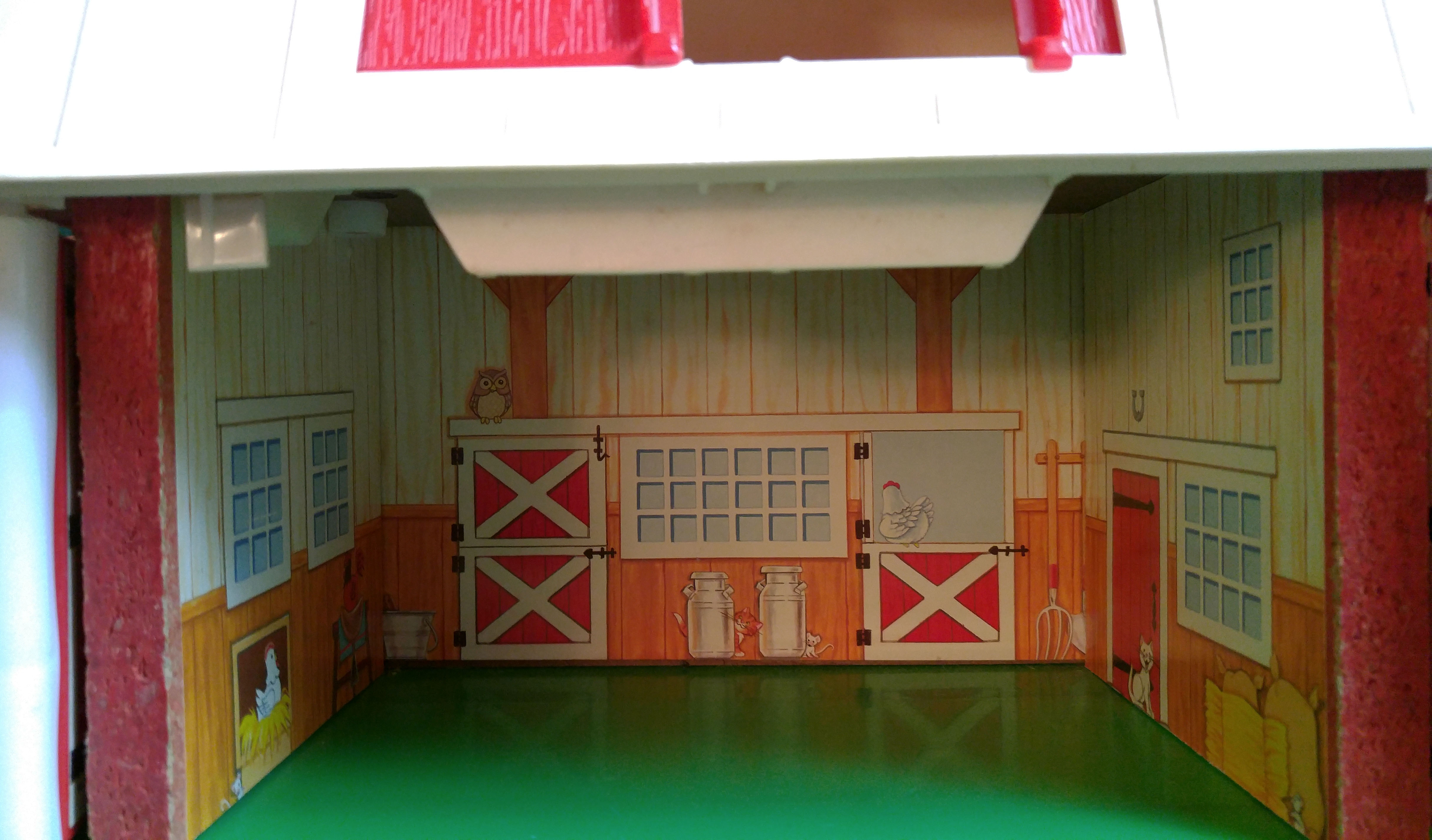 Vintage Fisher Price Barn with Animals and Merry-Go-Round Toys