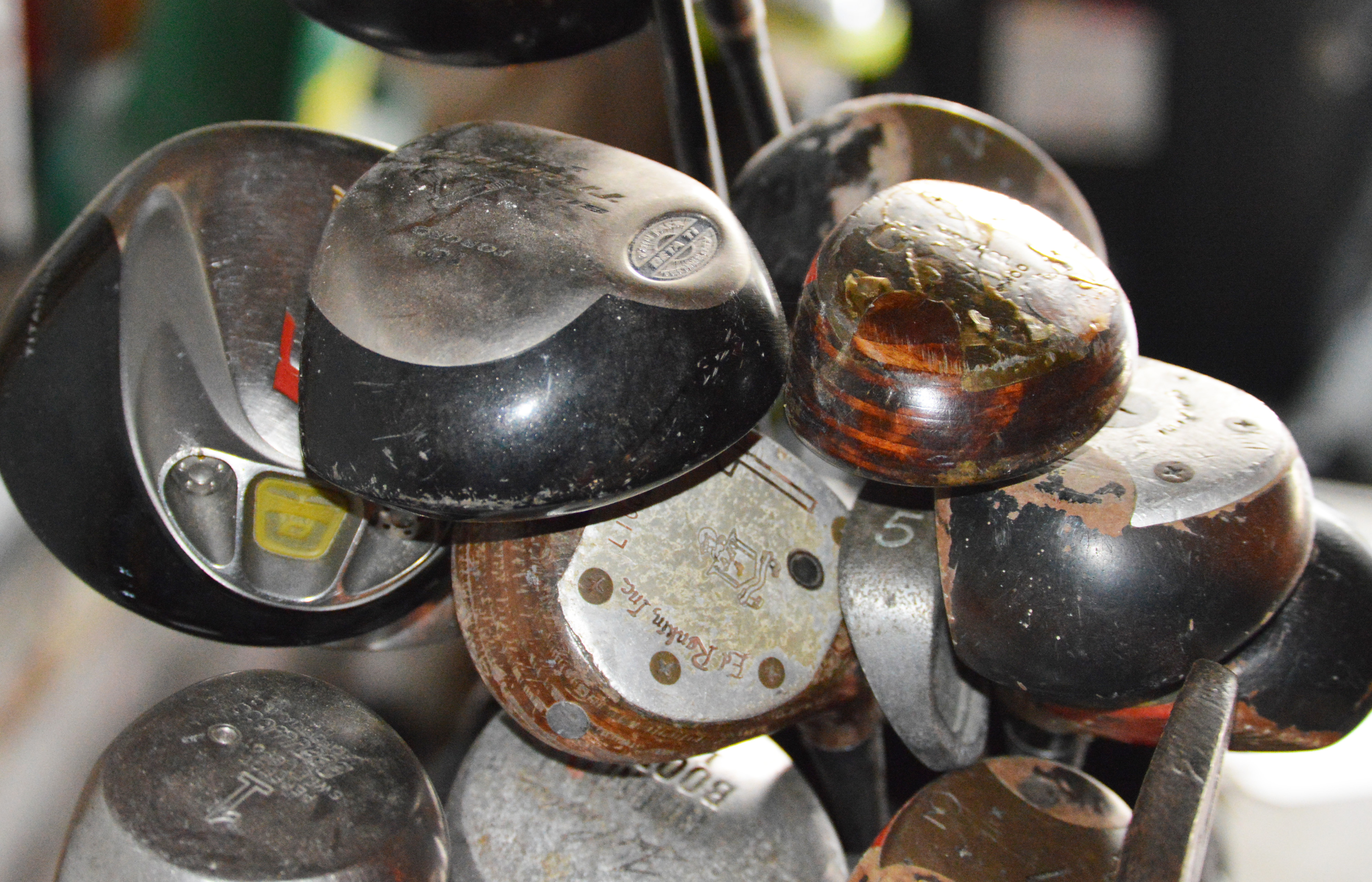 Ogio "Vaporlite" Golf Bag Stand with Assorted Vintage and Modern Clubs