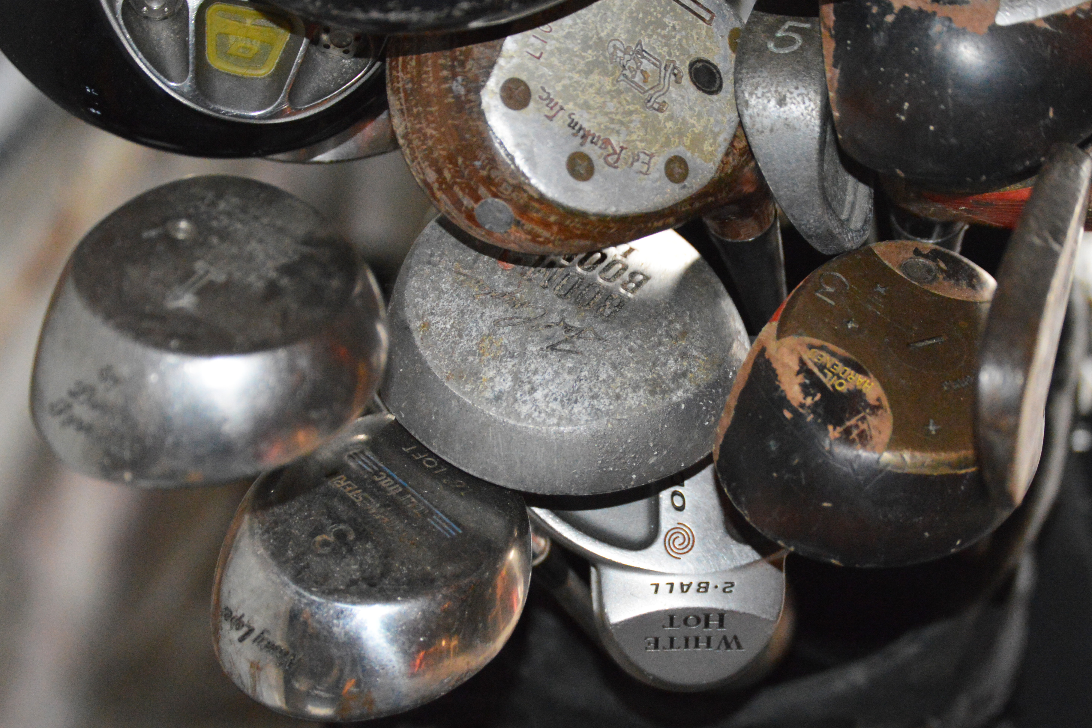 Ogio "Vaporlite" Golf Bag Stand with Assorted Vintage and Modern Clubs