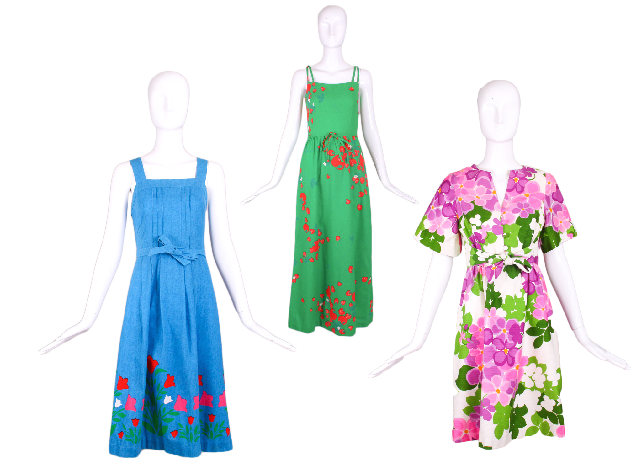 Trio of Vintage Malia of Honolulu Dresses