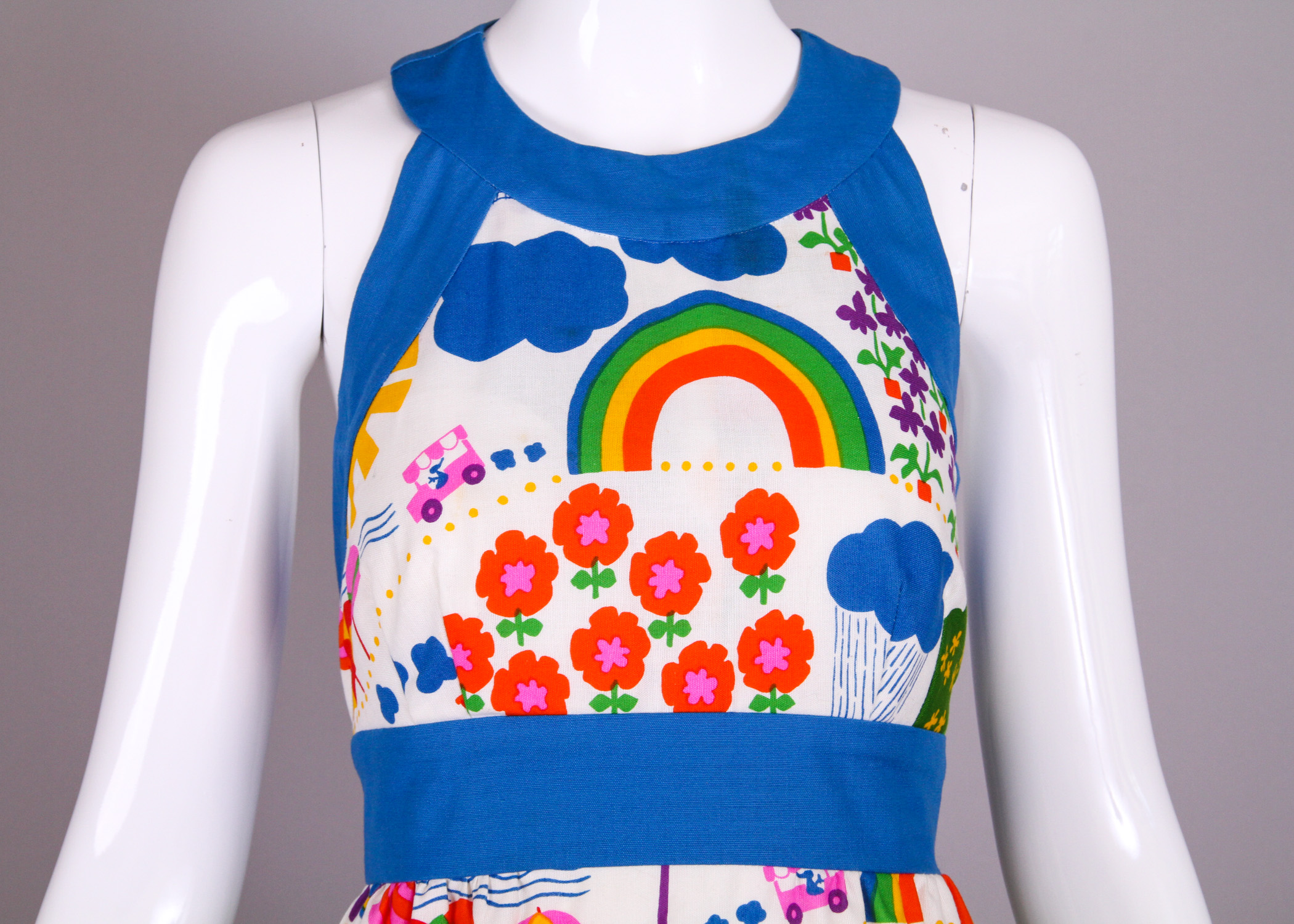 Vintage Malia of Honolulu Flower Power Maxi