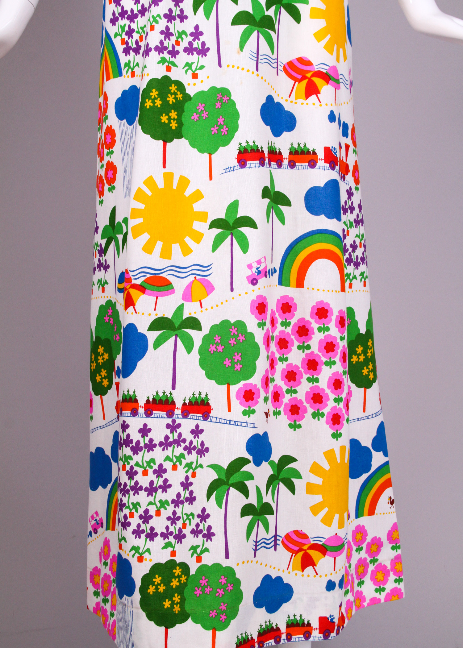 Vintage Malia of Honolulu Flower Power Maxi