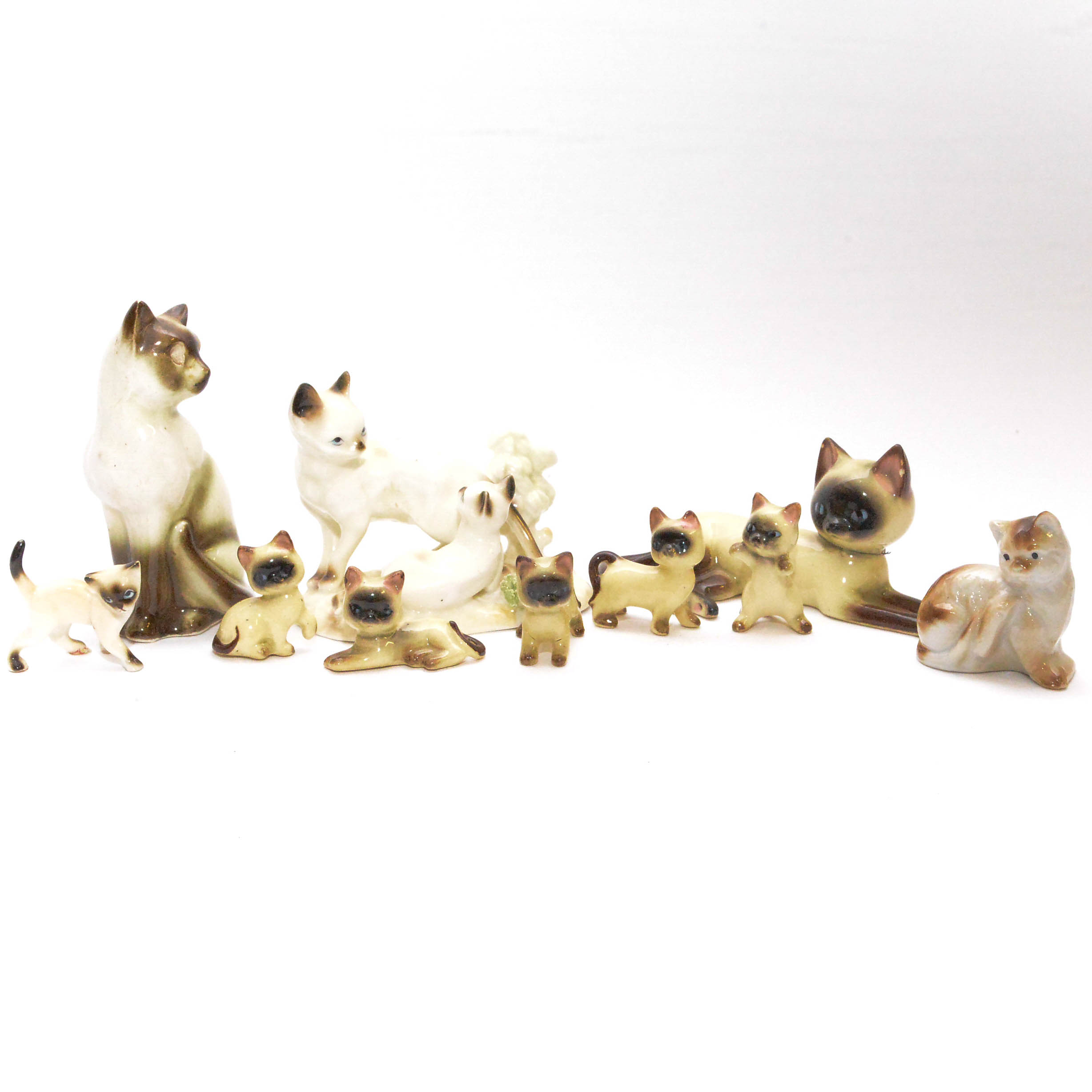 Group of Ceramic Miniature Cats