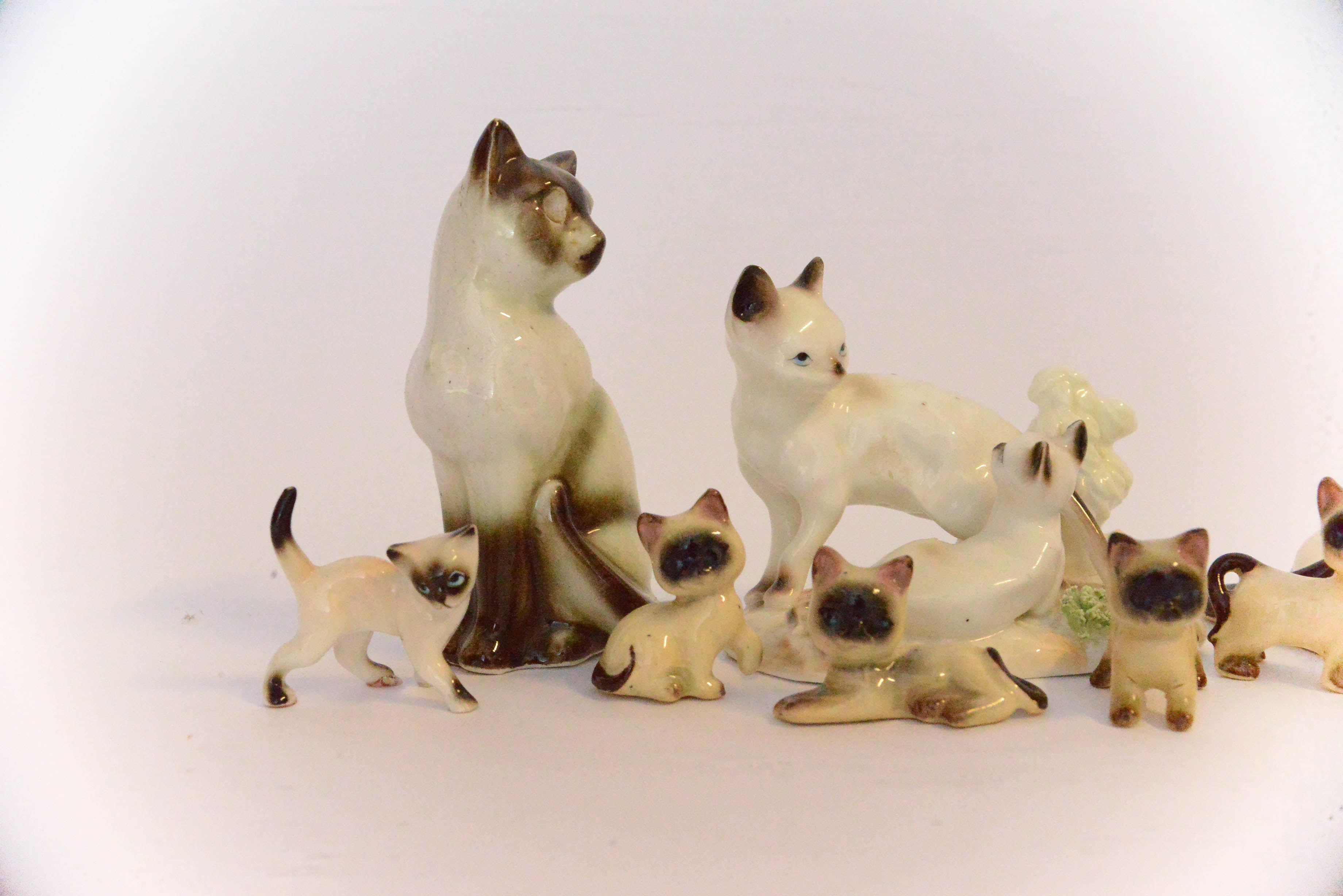 Group of Ceramic Miniature Cats