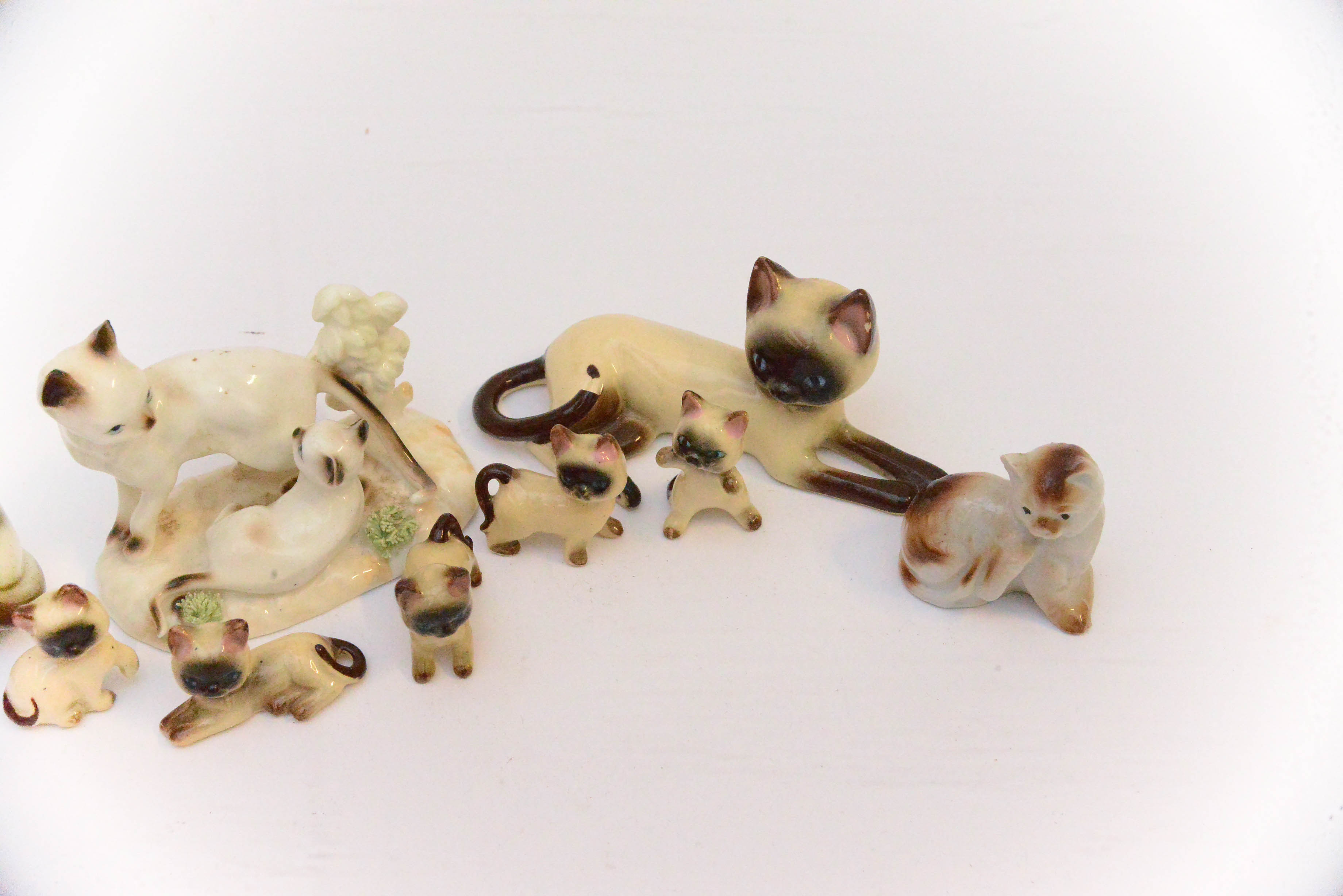 Group of Ceramic Miniature Cats