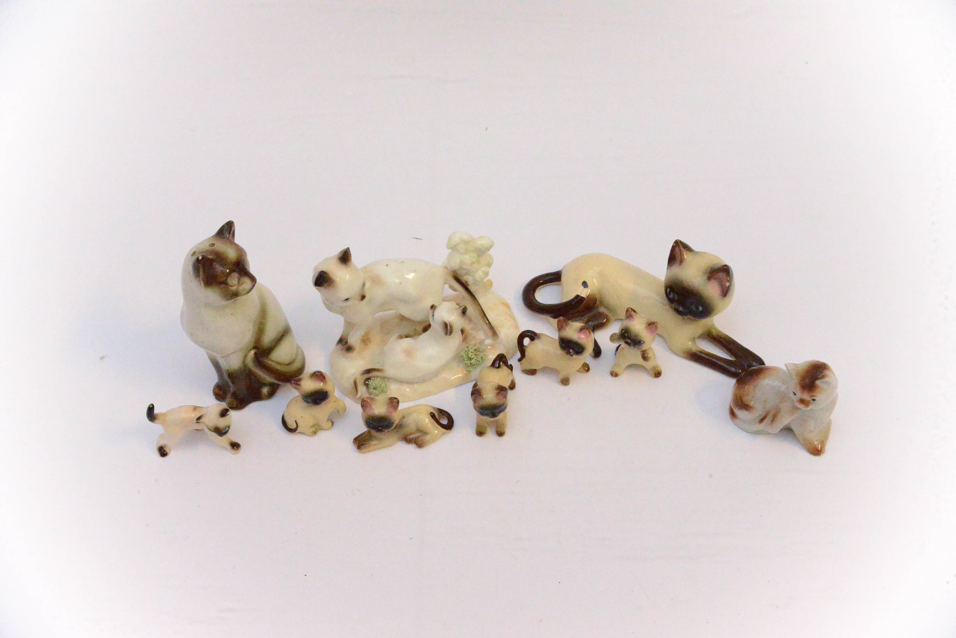 Group of Ceramic Miniature Cats