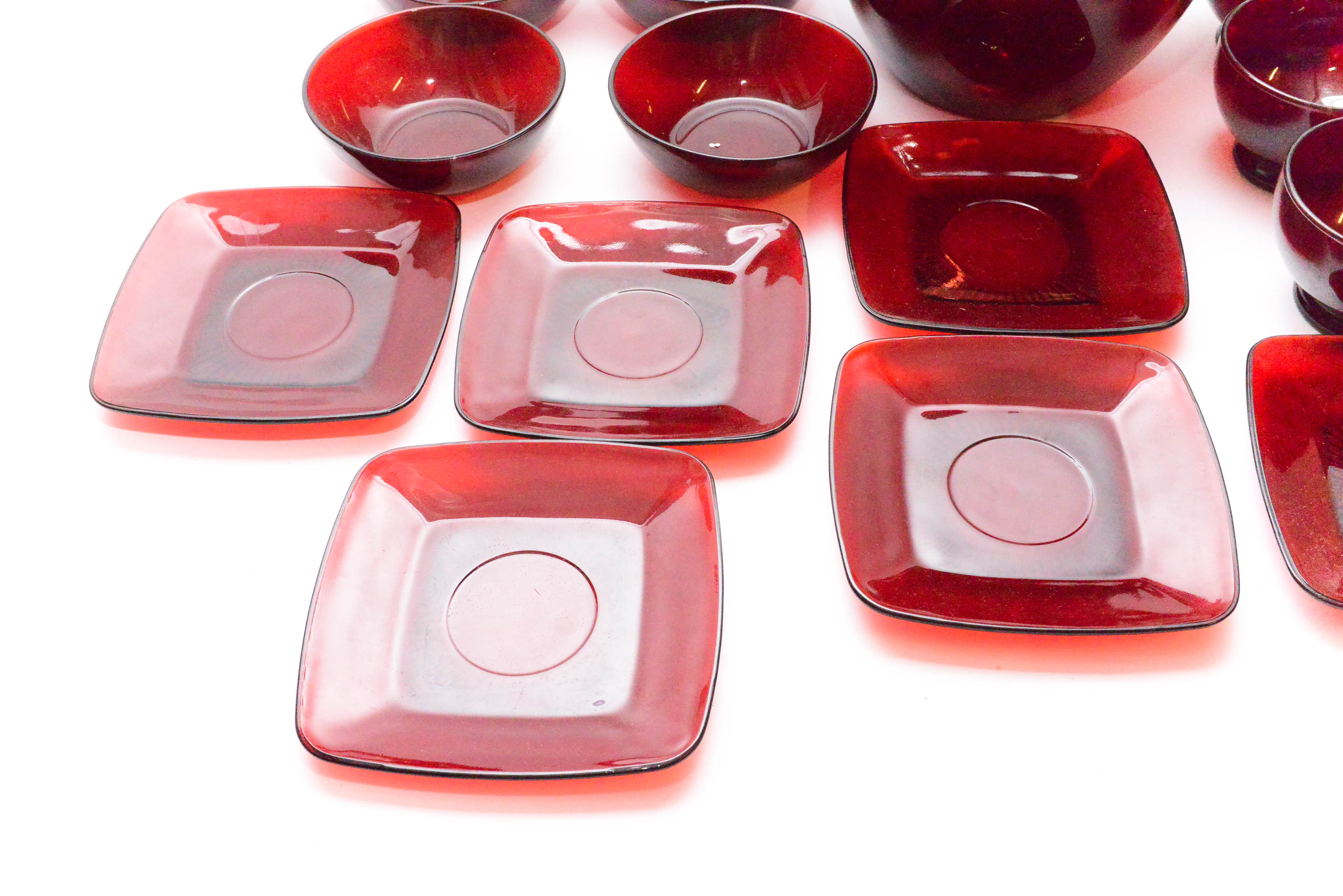 Ruby Red Pitcher and Glass Set